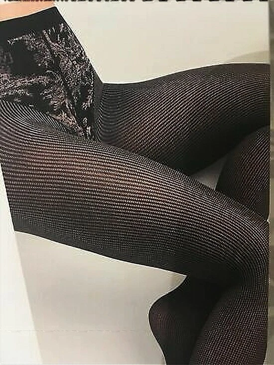 Medias Wolford Kirsten para mujer a rayas de puntos negras S Foto 1 de 1