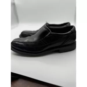 Herren Schwarz Rockport Trutech Leder Slipper Elegant Schuhe Halbschuhe Größe 7 - Bild 1 von 5