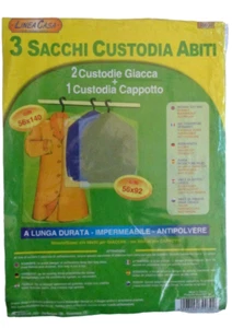 3 Schutzhüllen Kleidung Jacke Mantel 2 x 56 x 92 cm + 1 von 56 x 140 cm - Bild 1 von 5