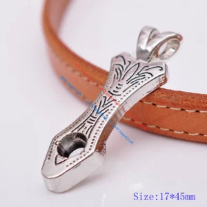 5X WESTERN COWBOY FLORAL SILVER METAL CONCHOS ADAPTER NECKLACE CHOKER PENDANT - Picture 1 of 10