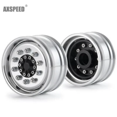 4PCS CNC Metall Vorderrad Felgen Für TAMIYA RC 1:14 Tractor Truck RC Cars - Bild 1 von 4