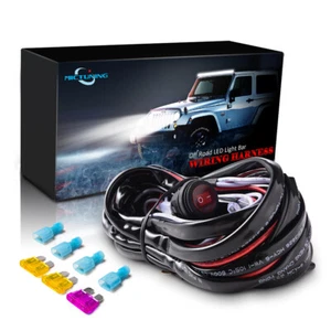 40Amp LED Light Bar Wiring Harness Kit Relay Fuse ON-Off Switch 2 Lead - Bild 1 von 7