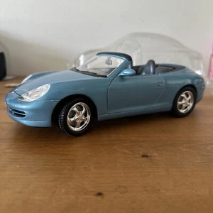Porsche 911 Cabriolet Blu Solido 1/18 Nel Suo Stampino Di Plastica - Foto 1 di 9