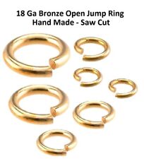 18 Ga Bronze Round Open Jump Ring Saw Cut (Pack of 1 Oz) Choose Size / O/D