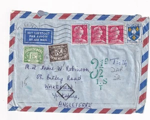 GB - Cover France to the UK with 3½d postage due - Picture 1 of 2