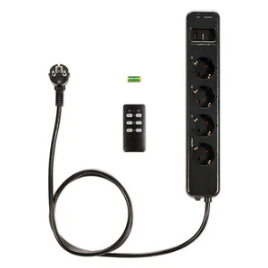 Regleta inalámbrica con mando a distancia 4x enchufe tipo F y 3x puerto USB - Photo 1/7