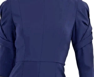 Kay Unger abito aderente tubino da donna blu navy USA taglia 4 elasticizzato crepe #5518804 - Foto 1 di 13