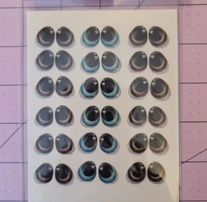 Handmade Resin Eyes - Adhesive Sticker Eyes - Brown & Blue Eyes for Crafts - Picture 1 of 1