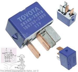 Relè di avviamento originale Toyota & Lexus 4 pin viola 28300-28010 denso 156700-2300 - Foto 1 di 8