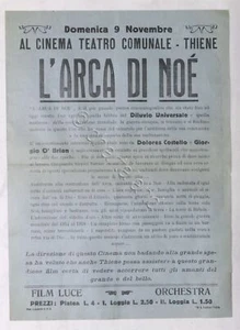 Locandina Cinema Teatro Comunale di Thiene - Film L'Arca di Noè - 1930 ca. - Picture 1 of 2
