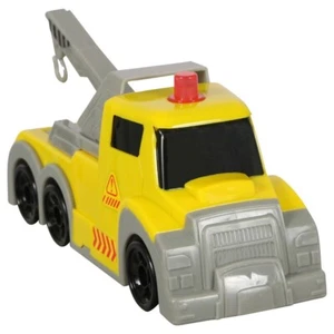 Toy Light Up Emergency Vehicle Plastic Yellow Tow Truck with Sound 6x2.875 in. - Picture 1 of 3
