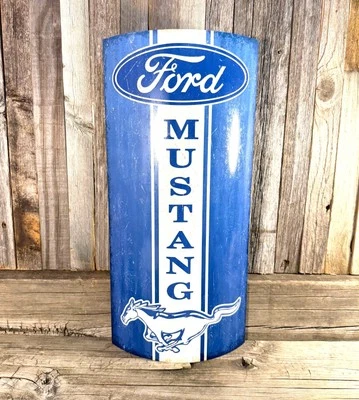 Ford Mustang 17" Rolled Form Metal Aluminum 3D Sign Garage Bar Truck New - Image 1 of 4