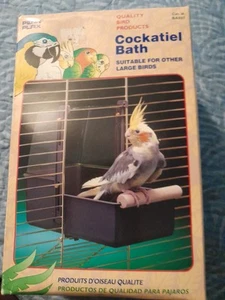 Nymphensittich Badewanne geeignet für andere große Vögel New Old Stock Open Box - Bild 1 von 4