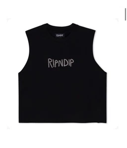 OG RIPNDIP RHINESTONE TANK TOP BLACK MEDIUM - Picture 1 of 2