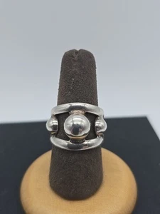Modernist Style Sterling Silber Ring Größe 7,5 - Bild 1 von 7