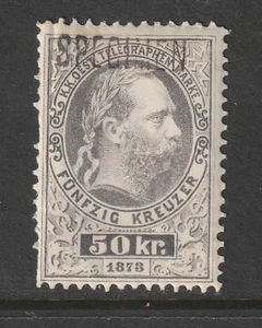 Austria 50Kr Specimen Telegraph 1873 - Picture 1 of 2