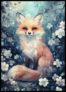Postkarte - Fuchs - jeder Anlass - geteilter Rücken - 4" x 5 1/2" - CL272 - Bild 1 von 2