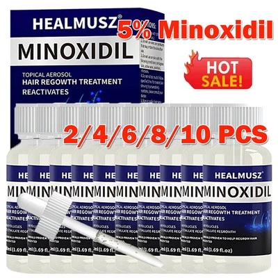 2-10x HEALMUS Extra Starke MINOXIDIL 5% Haarwachstum Behandlung Serum FÜR Männer