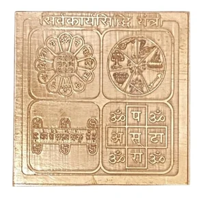 Sarva Karya Siddhi Yantra in Thick Copper Energized (3 X 3 Inch) - Picture 1 of 1
