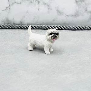 West Highland White Terrier Figur Spielzeug Westie Welpe Hund liebevolle Familie Miniatur - Bild 1 von 6