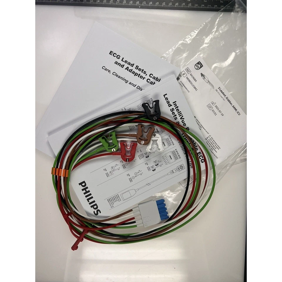 Philips M1968A 989803125841 ECG 5 Lead ICU GRABBER Cable