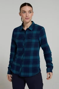 Mountain Warehouse Womens Willow Brushed Flannel Shirt Ladies Lightweight Blouse - Picture 1 of 94