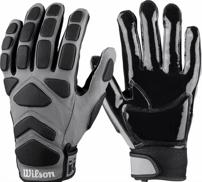 Wilson Adult MVP Tacktech WTF9340GYS Sm Gray Black Football Lineman Gloves NWT Foto 1 de 2
