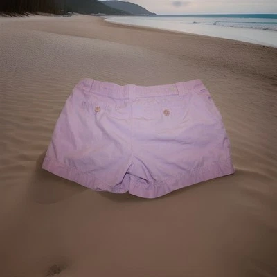 Pantalones Cortos Lilly Pulitzer Talla 12 Rosa Claro Sólido 100% Algodón Pantalones Cortos con Entrepierna de 4" Foto 1 de 4