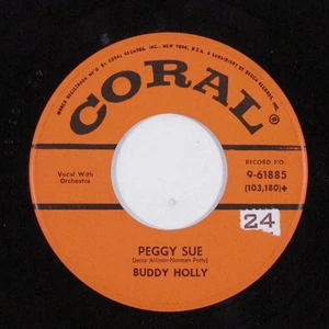 Rock & Roll 45 BUDDY HOLLY Peggy Sue CORAL VG++ HEAR i - Picture 1 of 2