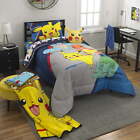 Kids Twin pokemon Sheet Set, Gaming Bedding, Blue and Yellow