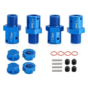 4x Alloy 13mm Hex Adapters For ARRMA 1/8 Kraton Notorious Outcast Limitless 6S - Foto 1 di 16