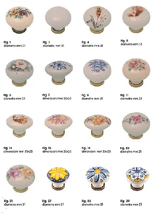 12 POMOLI IN PORCELLANA CON SERIGRAFIA - PER MOBILI - Imagen 1 de 28