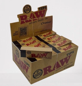 RAW AUTHENTIC Original Natural Rolling Roach Filter Tips. - Picture 1 of 2