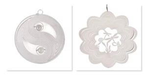 Garten Spinner Yin Yang / Libelle Baum Fensterbehang Silber Metall Wohndeko - Bild 1 von 9