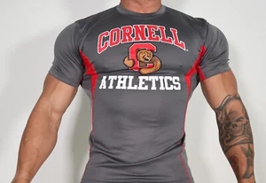 GRAY SHORT SLEEVE ATHLETICS SHIRT MEN'S SMALL - Picture 1 of 5