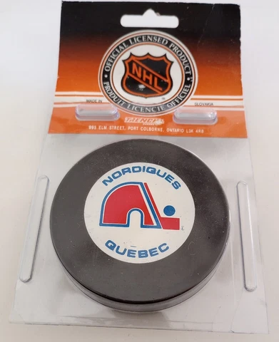 QUEBEC NORDIQUES NHL VINTAGE TRENCH OFFICIAL LICENSED PRODUCT HOCKEY PUCK Cover