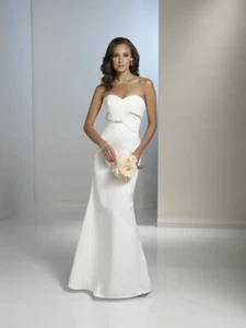 F77 N39 SOPHIA TOLLI BY11250 TAGLIA 12 ABITO DA SPOSA AVORIO ABITO FORMALE - Foto 1 di 12