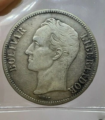 Venezuela 1926 5 bolívares en estado bastante bueno+ Foto 1 de 2