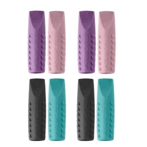8 x Faber-Castell Grip 2001 Eraser Rubber Pencil Cap-Pink-Purple-Black-Turquoise - Picture 1 of 1