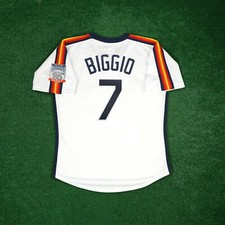 Craig Biggio 1990 Houston Astros 25th Anniv. Cooperstown Men's Home White Jersey