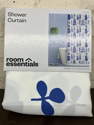Cortina de ducha Room Essentials - ¡Plantas azules!  72"x72" Nuevo Foto 1 de 2