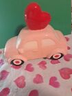 Ceramic Spritz Valentine's Day Pink Heart Love Car