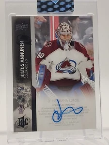 2021-22 Upper Deck Clear Cut Rookie Justus Annunen RC Auto Avalanche - UD Sealed - Picture 1 of 13