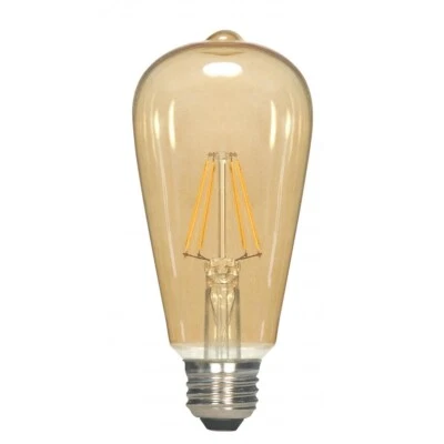 Satco S9578 - 4.5 Watt ST19 LED Vintage Amber Light Bulbs - 2000K  (6 Pack) - Image 1 of 4