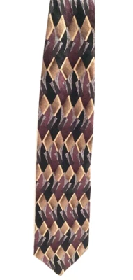 Dimensions TIE …BROWN/BLACK 57 x 4 SILK DIMENSION TIE J Ferrar - Image 1 of 3
