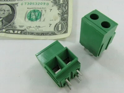 2 Large Tyco 2 Position Wire Board Screw Terminal Blocks 52A .400" 10.16MM Pitch - Image 1 of 4