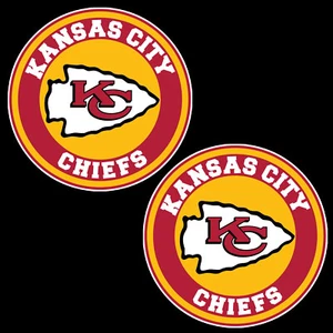 Kansas City Chiefs Cornhole Board Decals NEW "12"  indoor/outdoor Set of 2 - Picture 1 of 1