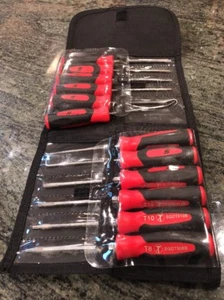 Snap On sgmini12ar 12 pc mini pic, screwdriver & torx set red - Picture 1 of 6