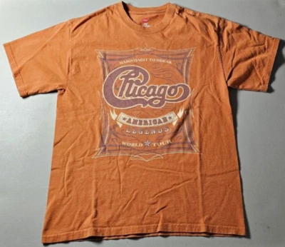 Chicago Men's American Legends Hard Habit To Break World Tour T-Shirt Size M - Image 1 of 4