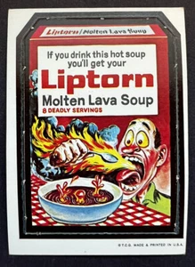 Sopa de lava fundida LipTorn 1967 Wacky Packages serie troquelada #22 de 44 excelente/casi nueva - Imagen 1 de 2